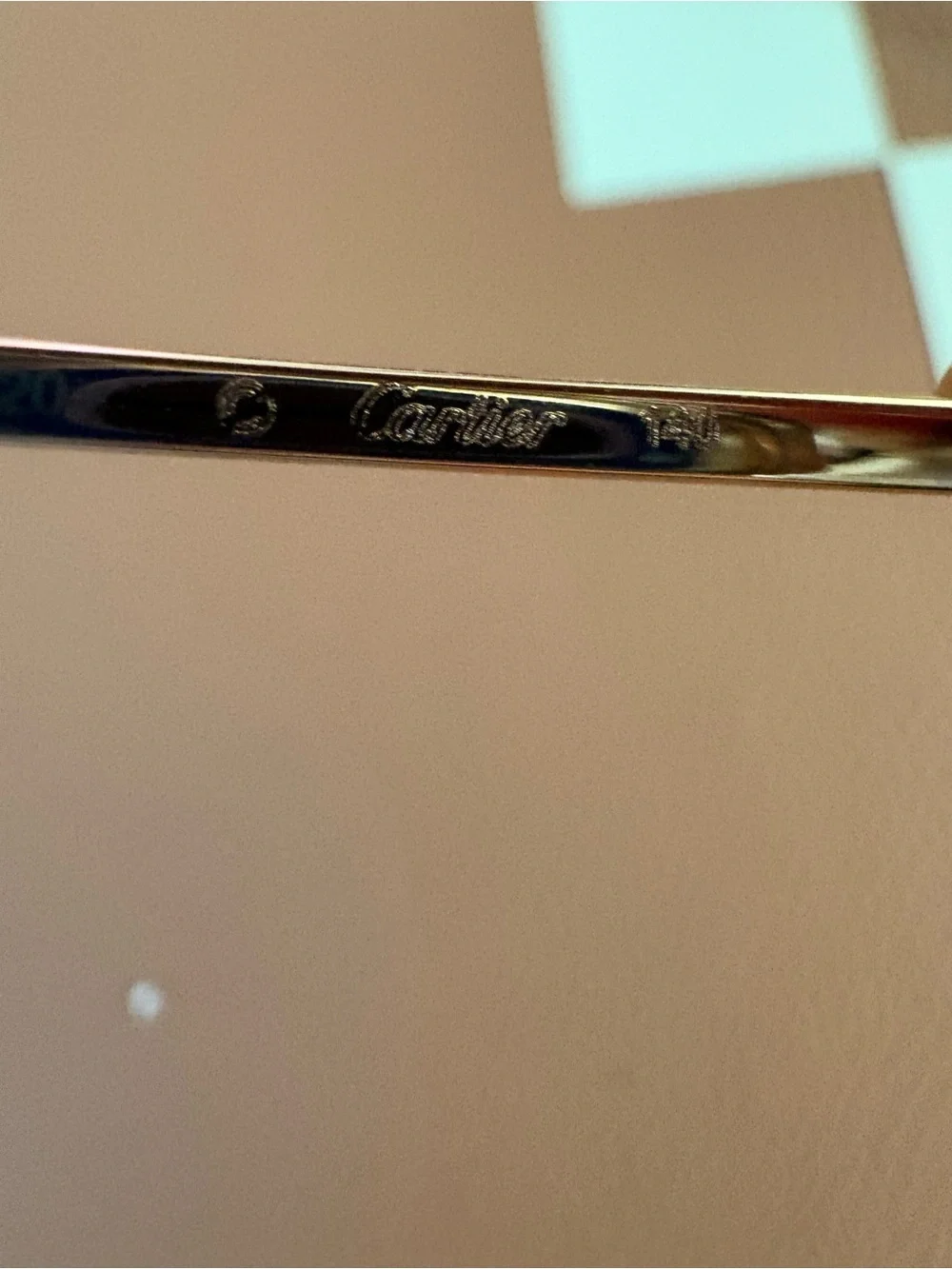 Cartier Trinity Round Gradient Brown Lens Sunglasses with Gold Frame
